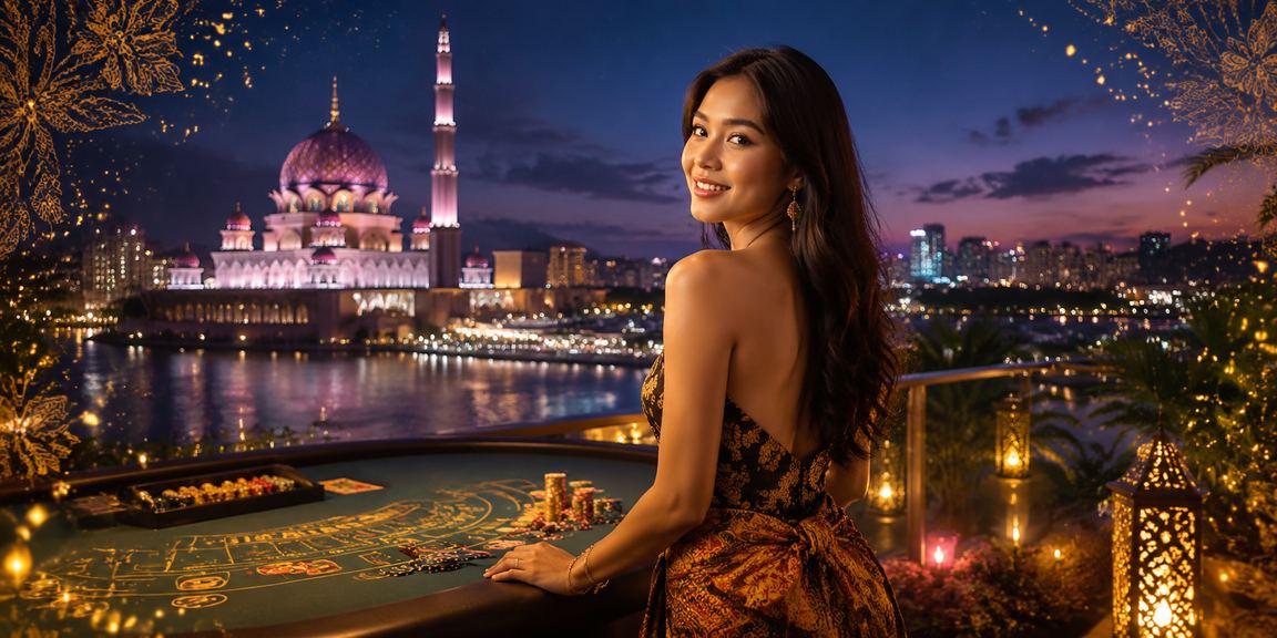 Pemain menikmati permainan baccarat dalam talian di 1juta, Putrajaya